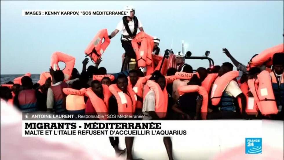 Méditerranée : le sort de 629 migrants suspendu à un bras de fer entre l'Italie et Malte