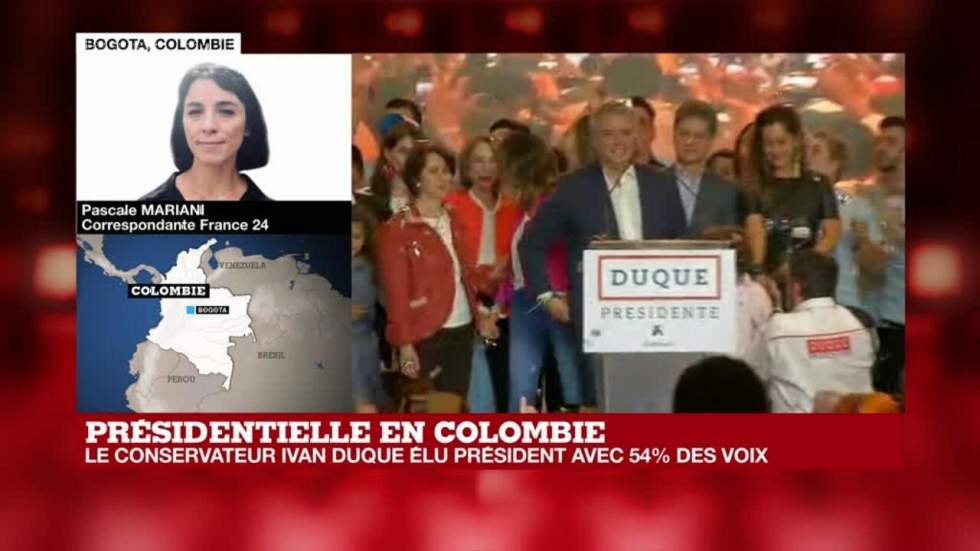 Colombie : Ivan Duque, candidat de droite et opposant à l'accord avec les Farc, élu président