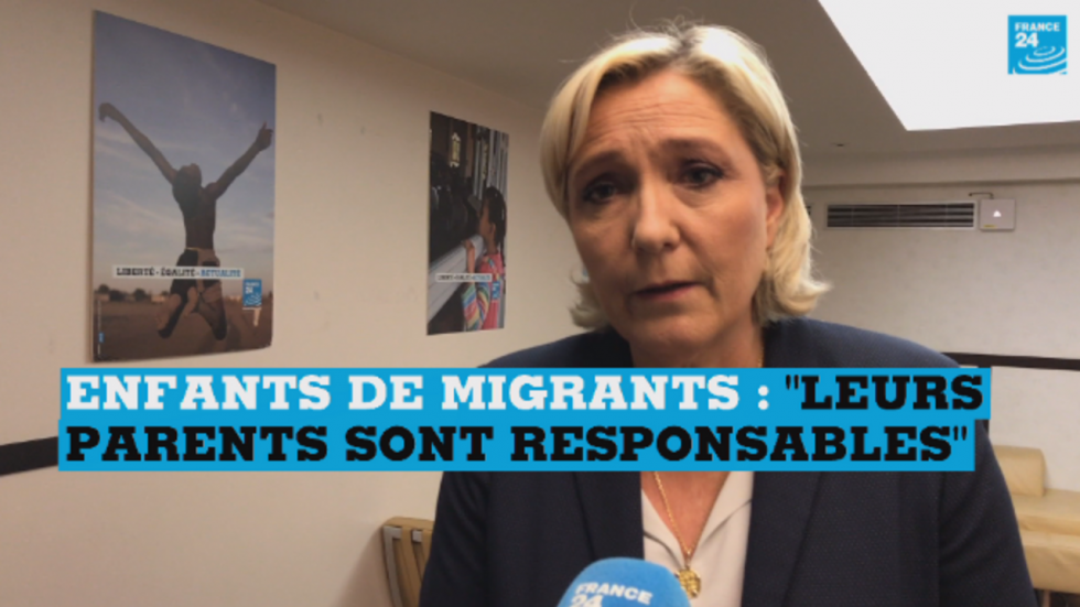 Enfants migrants aux États-Unis : "Leurs parents sont responsables", selon Marine Le Pen