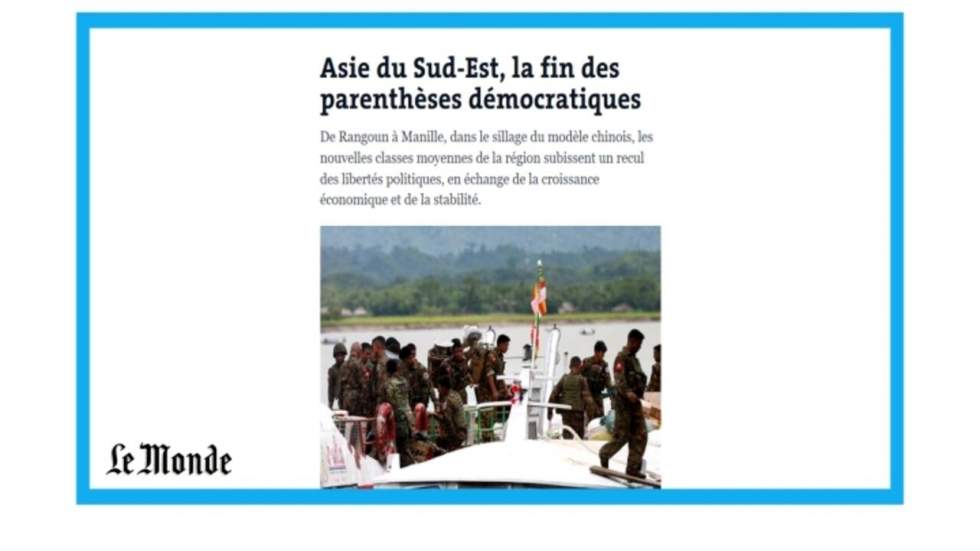 "En Asie du Sud-Est, la fin des parenthèses démocratiques"