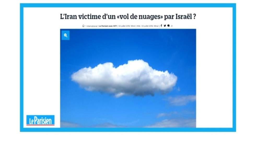 "L'Iran victime d'un vol de nuages"