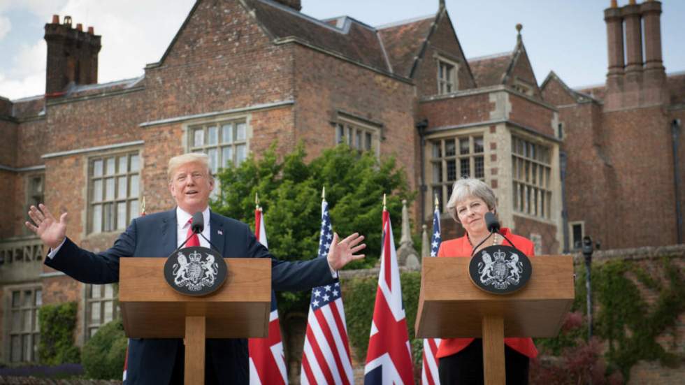 Theresa May et Donald Trump veulent un accord commercial "ambitieux" post-Brexit