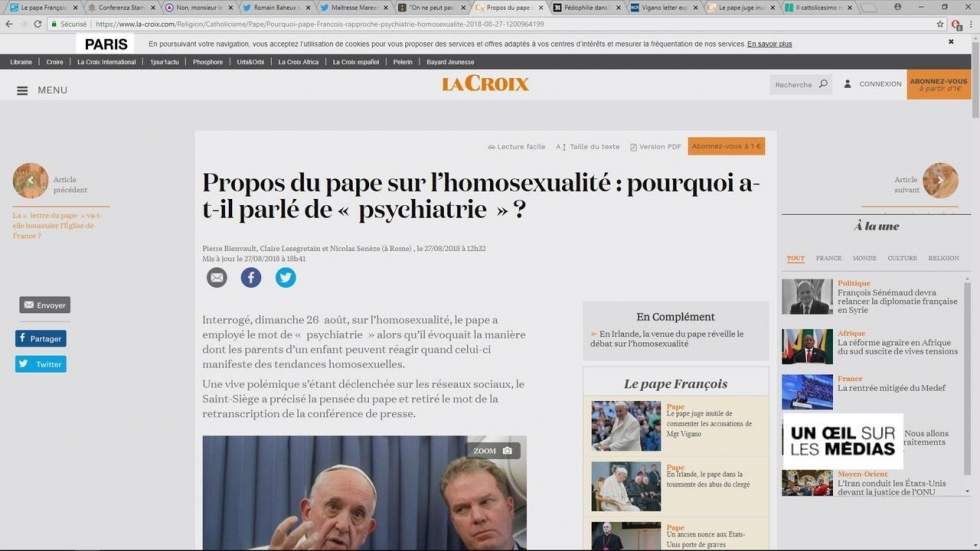 Le pape crée la polémique avec ses propos sur l’homosexualité