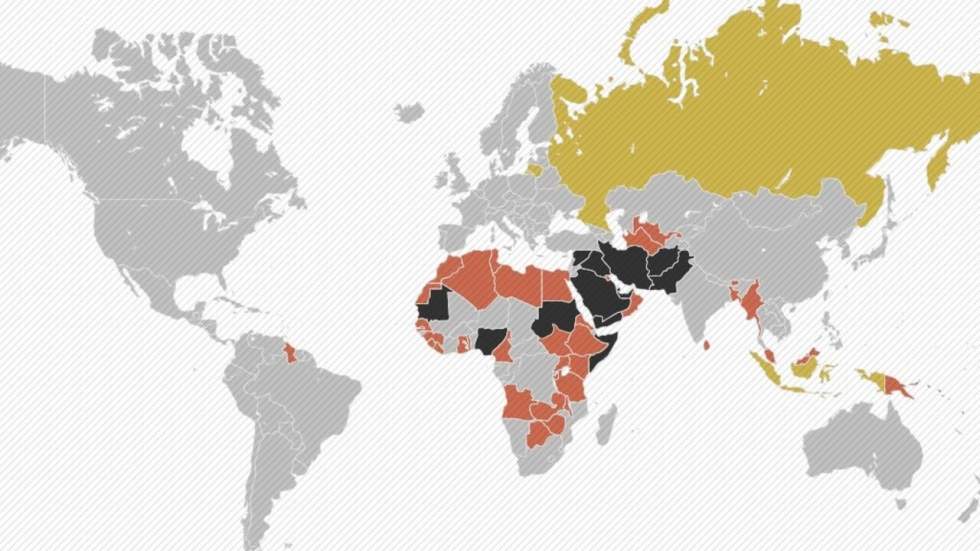 Carte : les pays où l'homosexualité est encore un crime