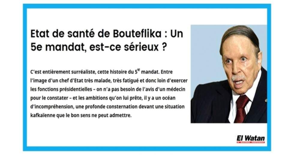 Bouteflika candidat à un cinquième mandat : "Surréaliste"