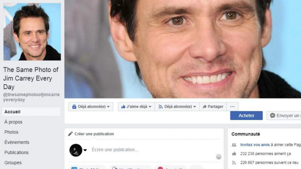 Obsession d'Internet #1 : La même photo de Jim Carrey, tous les jours