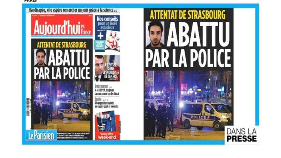 Attentat de Strasbourg : "Fin de traque"