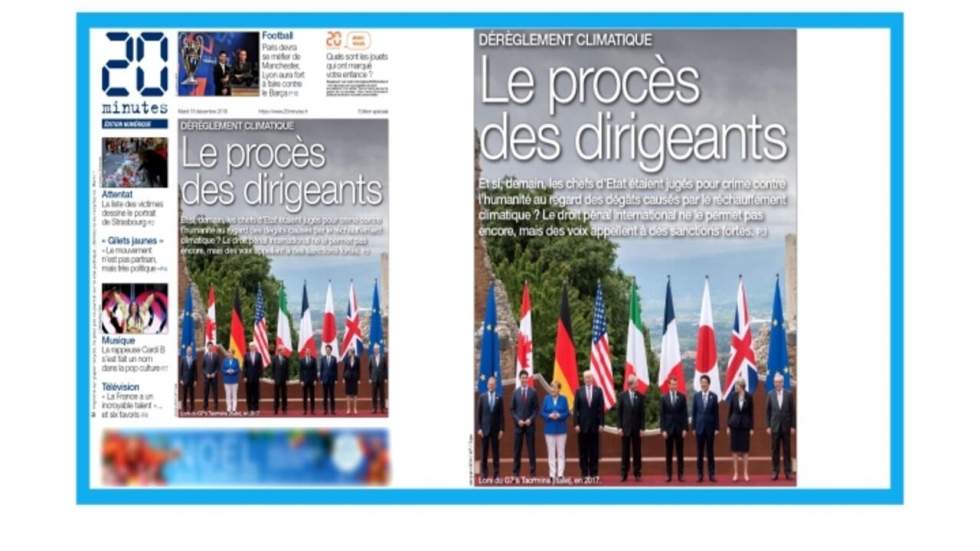 Lutte contre le réchauffement climatique : "À quand les procès des dirigeants ?"