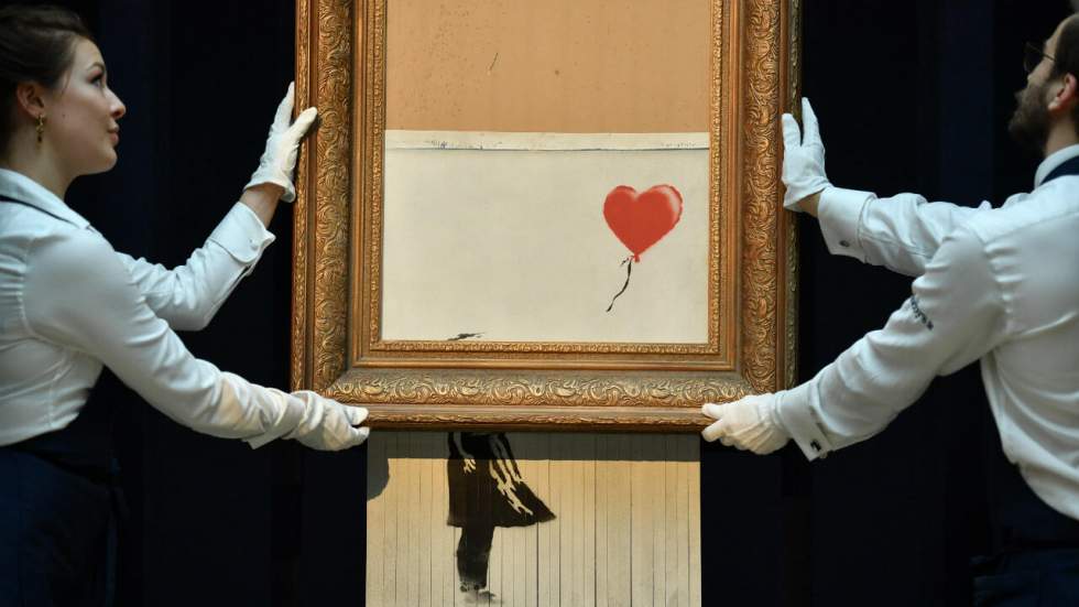 La toile autodétruite de Banksy va être exposée en Allemagne