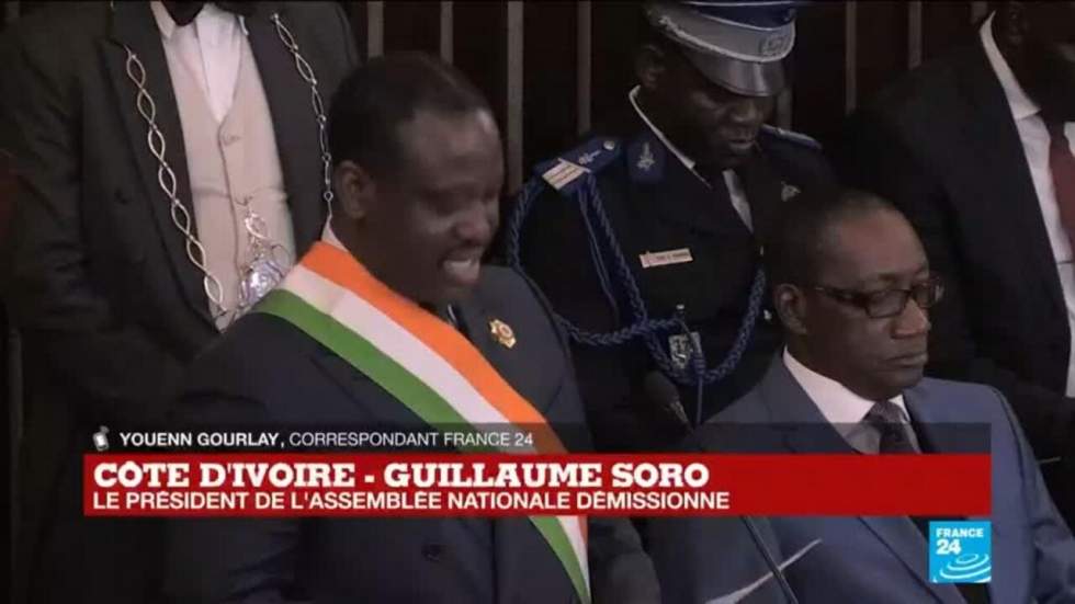 Guillaume Soro démissionne de la présidence de l'Assemblée nationale en Côte d'Ivoire