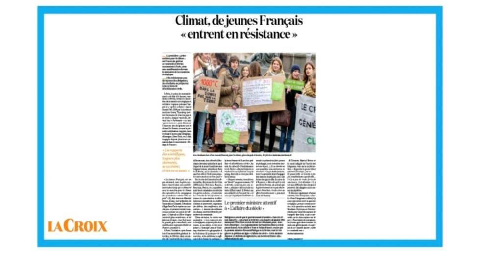 Climat : "De jeunes Français entrent en résistance"