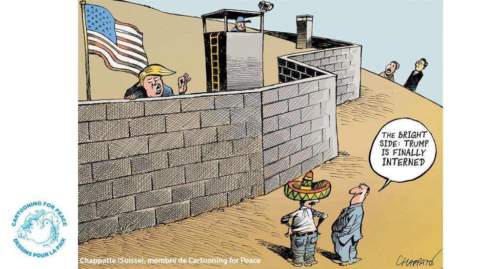 L'actu en dessin : Trump décrète l’urgence nationale pour construire son mur avec le Mexique