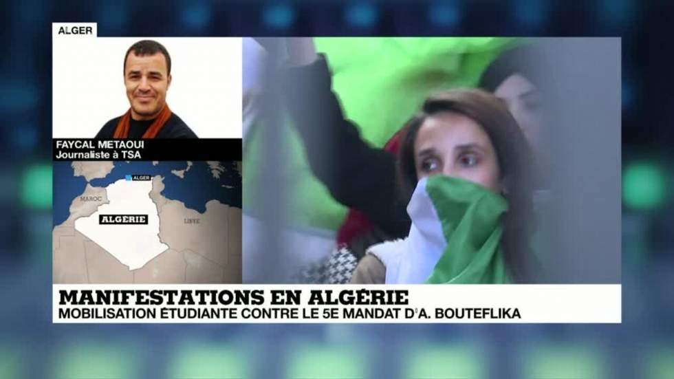 Manifestations en Algérie : les étudiants dans la rue contre la candidature de Bouteflika Manifestations en Algérie : les étudiants dans la rue contre la candidature de Bouteflika