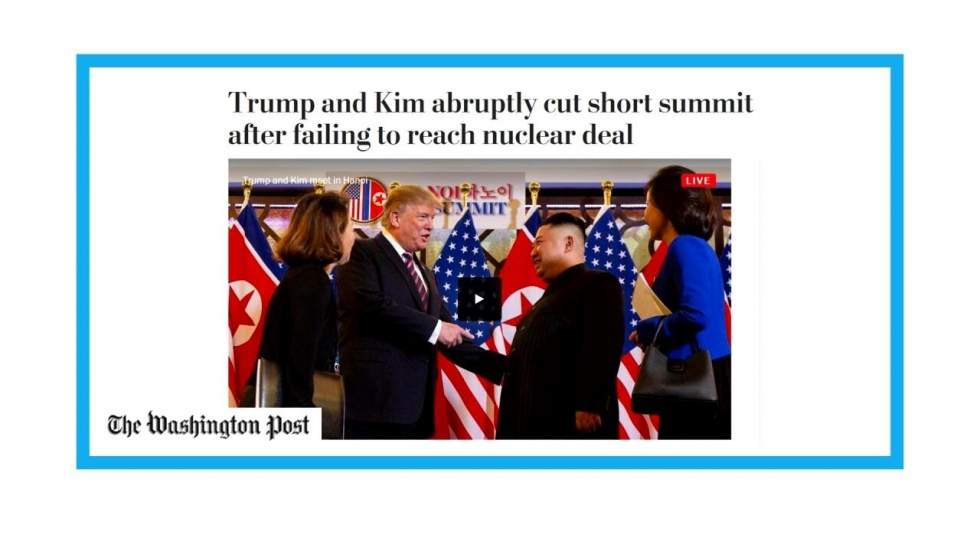 "Trump et Kim coupent court au sommet"