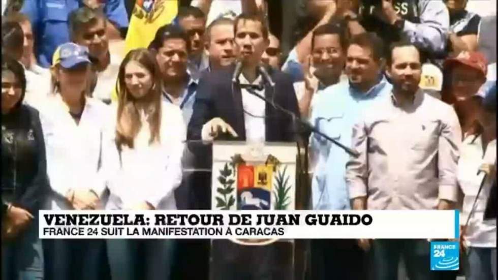 Venezuela : Juan Guaido de retour à Caracas malgré les risques d'arrestation Venezuela : Juan Guaido de retour à Caracas malgré les risques d'arrestation
