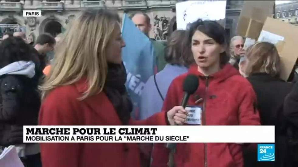 Des dizaines de milliers de manifestants en France pour "La Marche du siècle" en faveur du climat