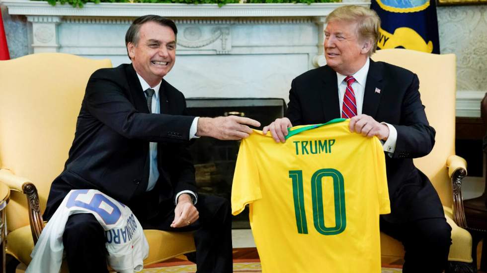 Donald Trump et Jair Bolsonaro affichent leur complicité à la Maison Blanche