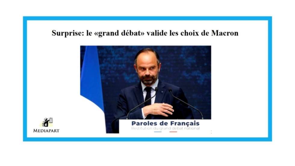 "Suprise : le grand débat national valide les choix d'Emmanuel Macron"