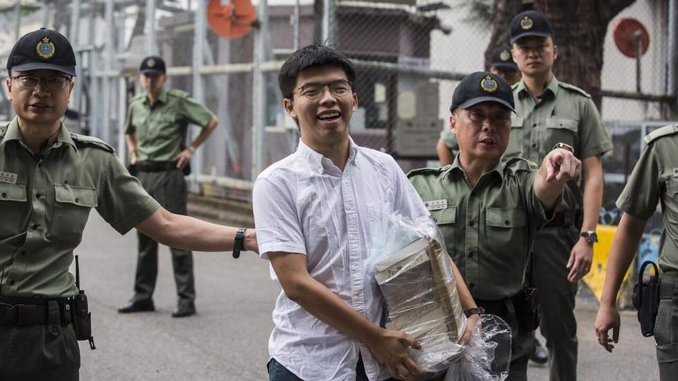 Figure du Mouvement des parapluies, le militant hongkongais Joshua Wong a été libéré