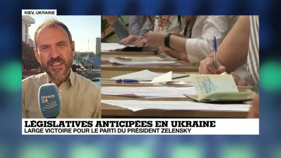 Législatives en Ukraine : vers la majorité absolue pour le parti du président Zelensky Législatives en Ukraine : vers la majorité absolue pour le parti du président Zelensky