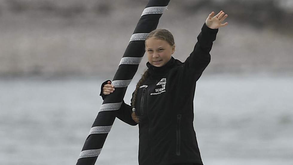 Greta Thunberg en route vers New York à bord d'un voilier zéro carbone Greta Thunberg en route vers New York à bord d'un voilier zéro carbone