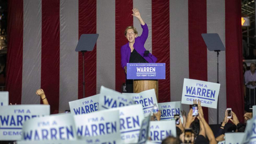 États-Unis : la candidate démocrate Elizabeth Warren a le vent en poupe