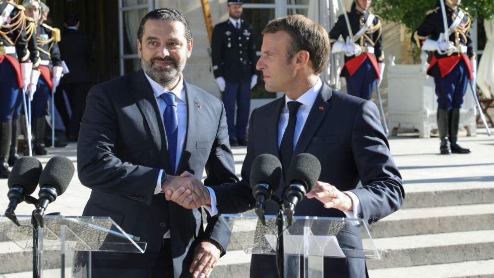 À l'Élysée, Emmanuel Macron promet à Saad Hariri d'aider le Liban