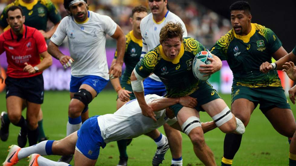 Mondial de rugby : l'Australie et le Japon font un pas vers les quarts