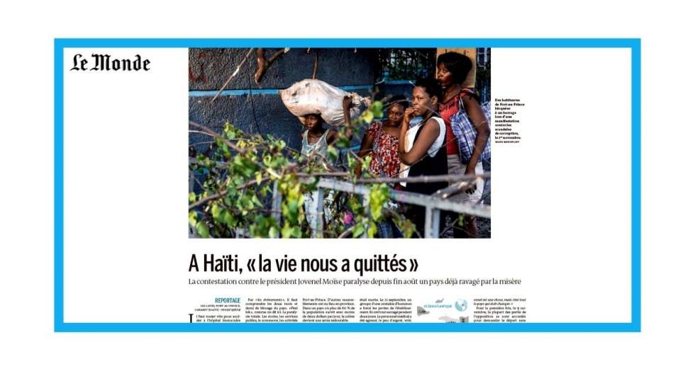 "A Haïti, la vie nous a quittés"