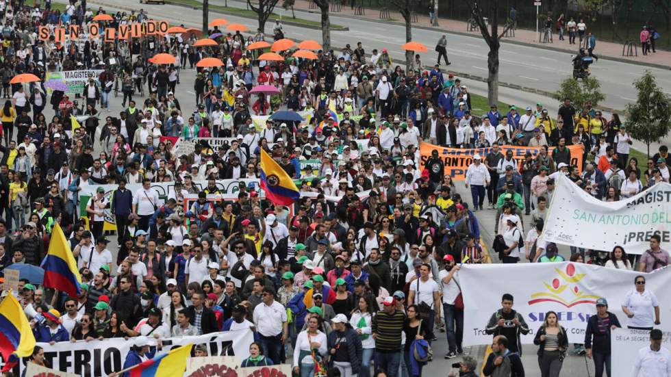 En Colombie, une grève générale contre le président Duque En Colombie, une grève générale contre le président Duque