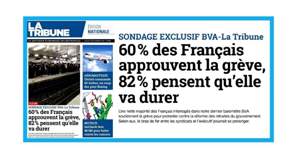 Grève contre la réforme des retraites : "60% des Français approuvent"