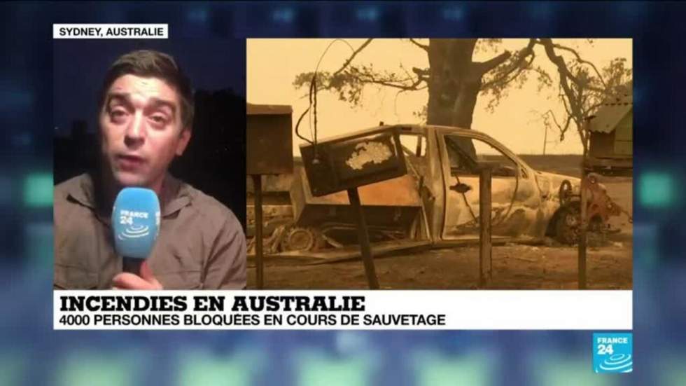 Incendies en Australie : opération de sauvetage pour les rescapés sur les plages Incendies en Australie : opération de sauvetage pour les rescapés sur les plages