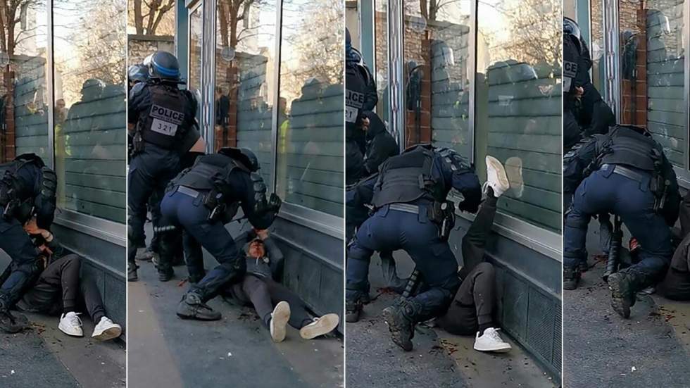 Enquête ouverte après la diffusion de vidéos montrant un manifestant frappé par un policier à Paris