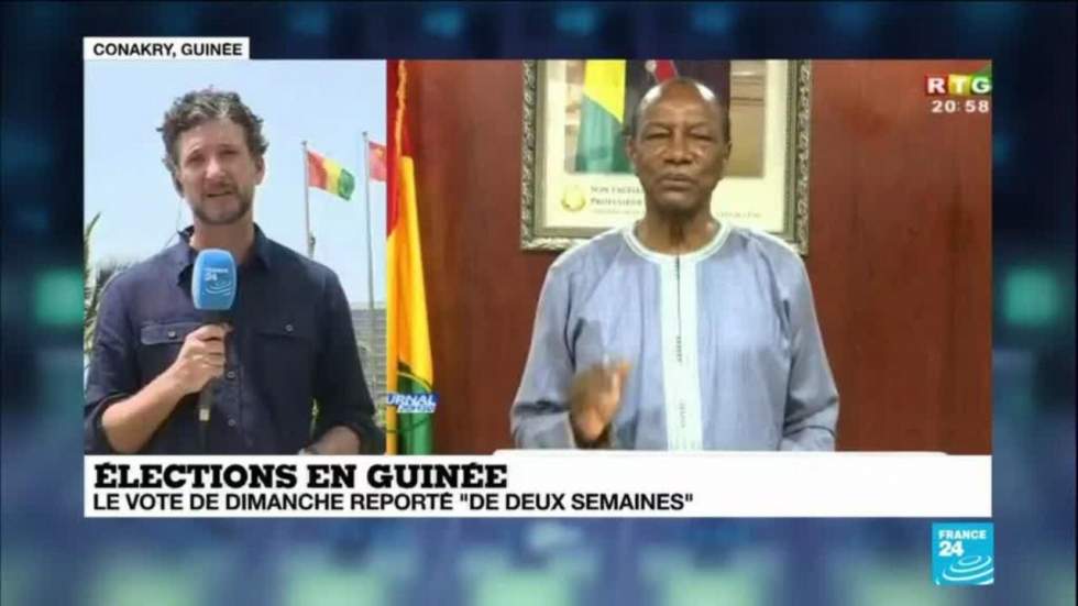 Guinée : le président Alpha Condé reporte le référendum constitutionnel et le scrutin législatif Guinée : le président Alpha Condé reporte le référendum constitutionnel et le scrutin législatif