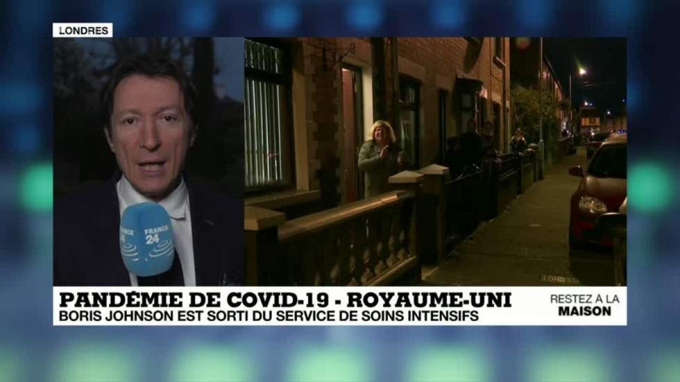 Atteint du coronavirus, le Premier ministre britannique Boris Johnson est sorti des soins intensifs Atteint du coronavirus, le Premier ministre britannique Boris Johnson est sorti des soins intensifs