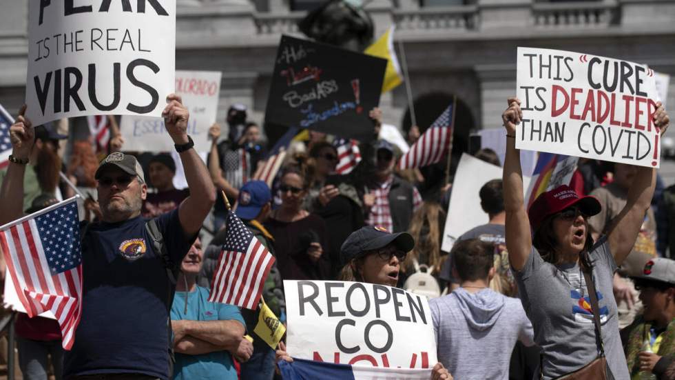 Covid-19 aux États-Unis : nouvelle manifestation anti-confinement, 2 000 nouveaux décès en 24h