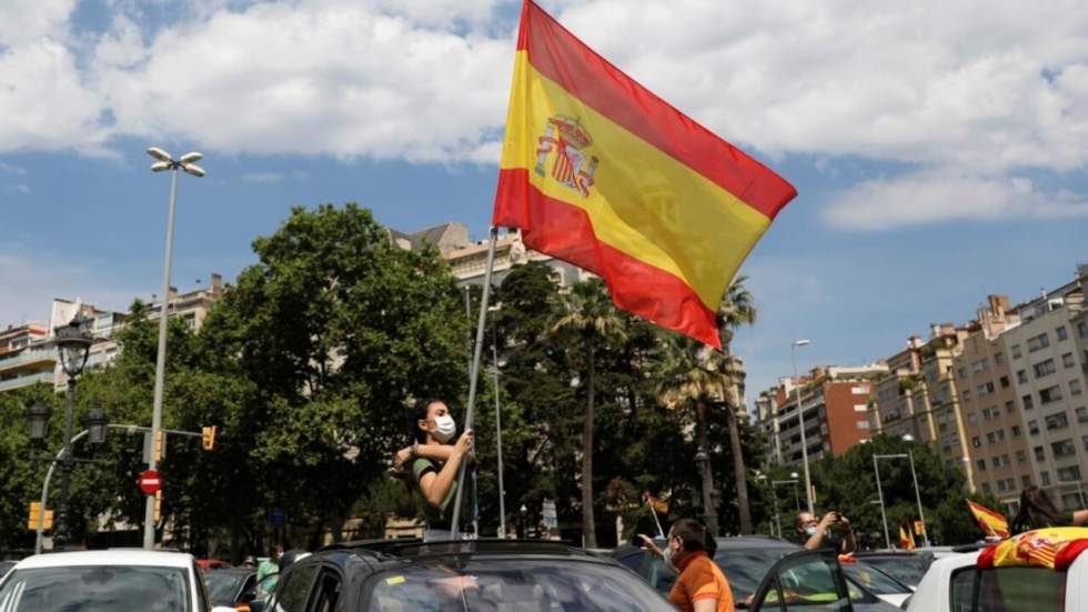 En Espagne, l'extrême droite manifeste pour dénoncer la gestion de la crise du Covid-19