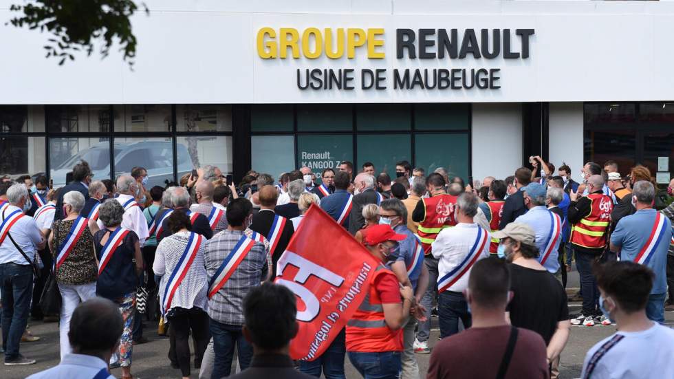 Manifestation à Maubeuge contre le plan de restructuration de Renault