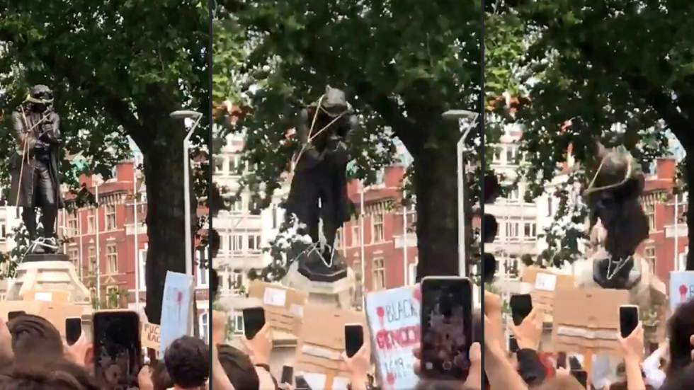 Manifestations contre le racisme : à Bristol, la statue d'un négrier jetée dans une rivière