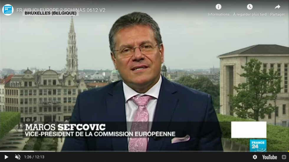 M. Sefcovic : "Je salue le leadership d’Emmanuel Macron et de la chancelière Angela Merkel"