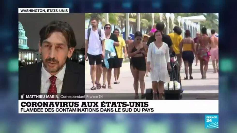 Le sud des États-Unis confronté à une flambée de contaminations au Covid-19 Le sud des États-Unis confronté à une flambée de contaminations au Covid-19
