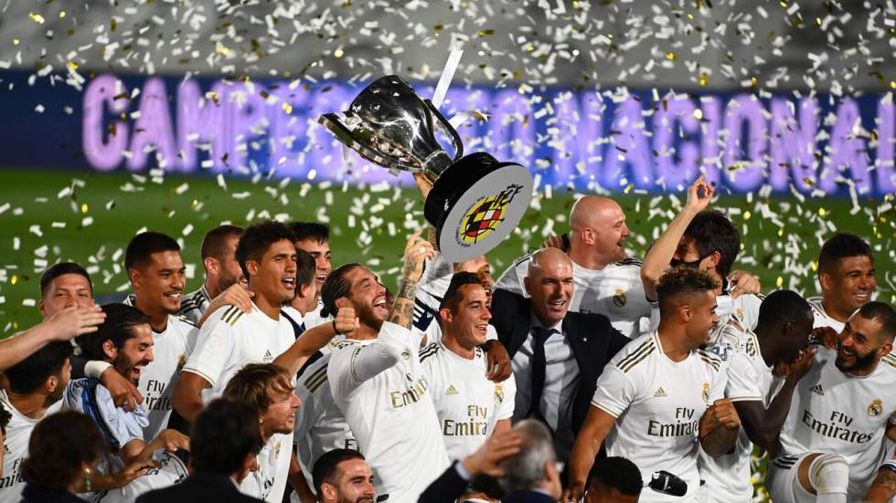 Liga : le Real Madrid de Zinedine Zidane champion d'Espagne pour la 34e fois Liga : le Real Madrid de Zinedine Zidane champion d'Espagne pour la 34e fois