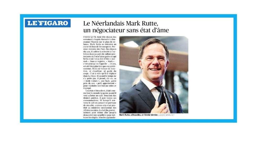 "Le Néerlandais Mark Rutte, un négociateur sans état d'âme"