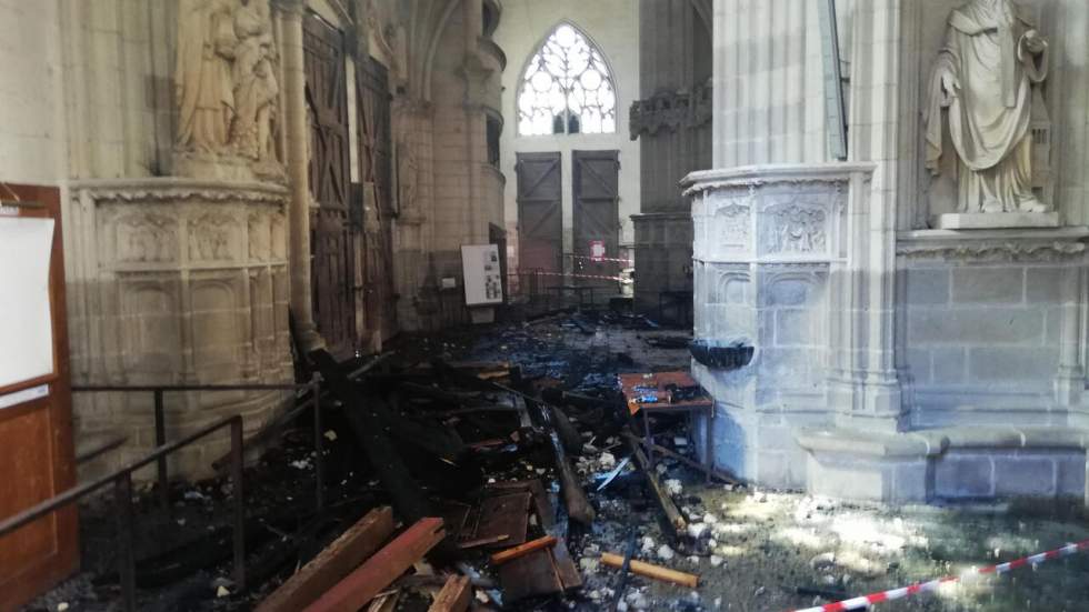 Incendie dans la cathédrale de Nantes : l'homme placé en garde à vue remis en liberté