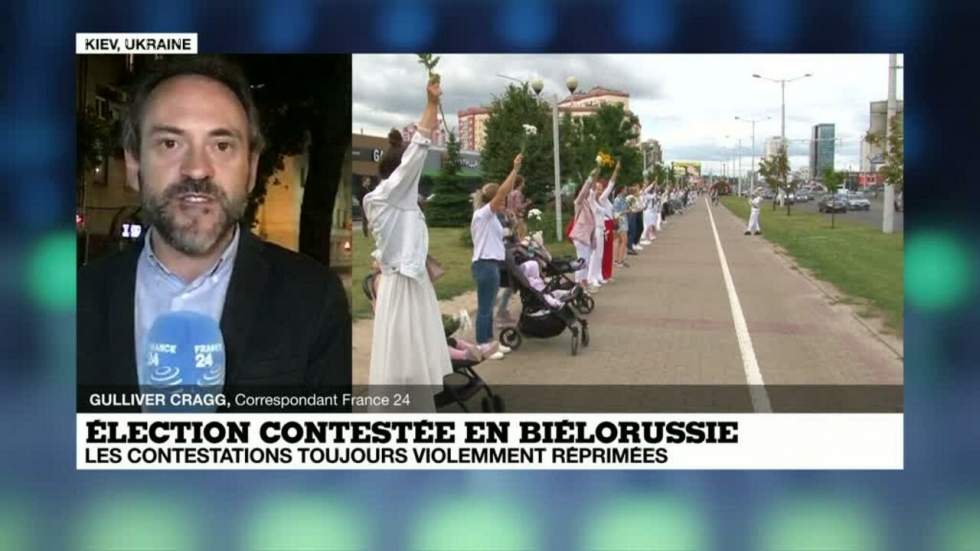 Biélorussie : manifestations et chaînes humaines contre la répression