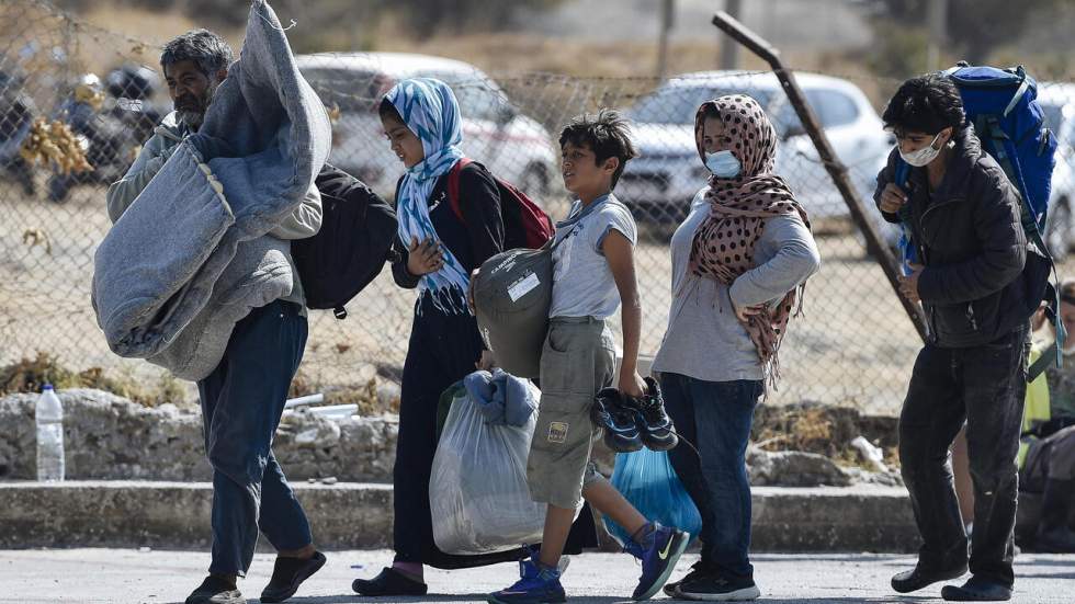 Incendie du camp de Moria : six migrants afghans entendus par les autorités grecques