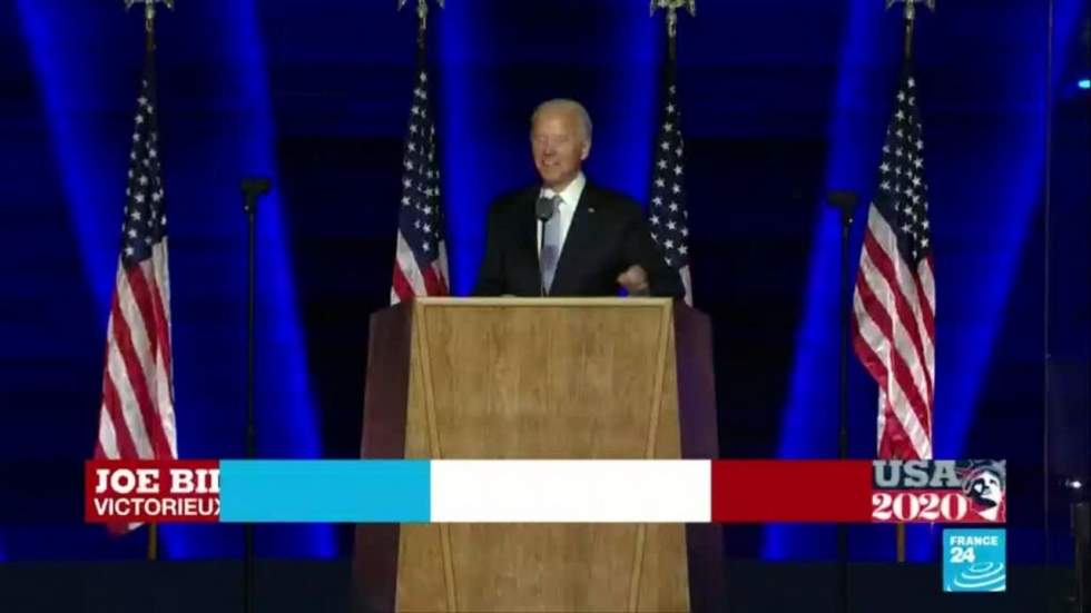 Joe Biden appelle à l'apaisement dans son discours de victoire