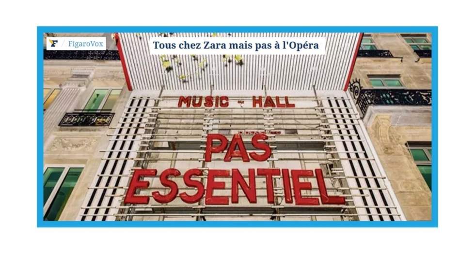 "On peut aller chez Zara, Castorama, Ikea... mais pas au cinéma ni à l'opéra"