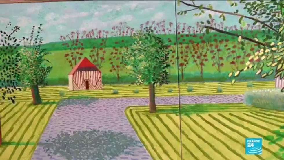 Le peintre David Hockney présente sa Normandie dans une galerie parisienne