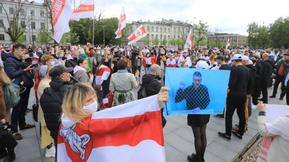 Les Biélorusses en exil manifestent contre la répression d'Alexandre Loukachenko